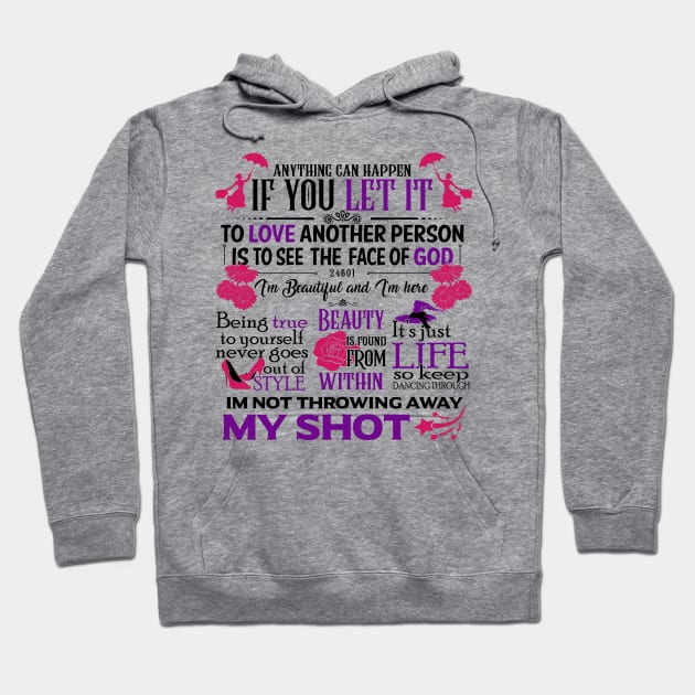 Broadway Motivational Quotes Hoodie by KsuAnn